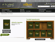 Tablet Screenshot of magazin.explorerworld.hu